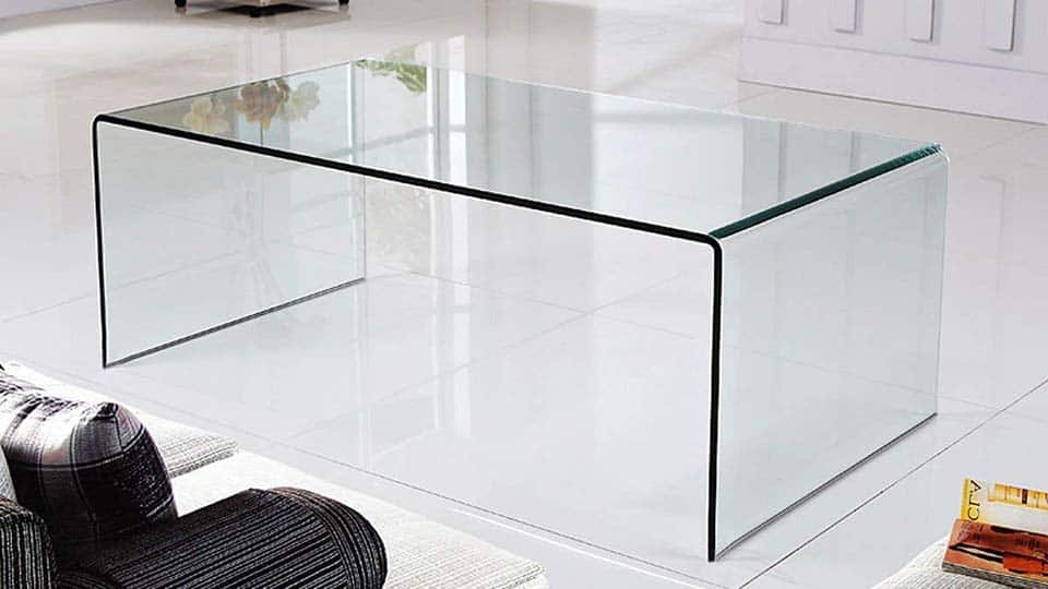 Tangkula Rectangular Glass Coffee Table