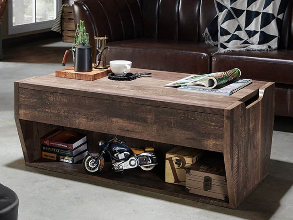 Jameson Rustic Reclaimed Oak Lift-top Coffee Table