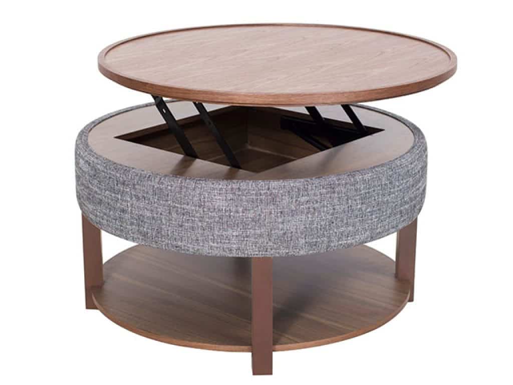 Neville Lift-Top Round Storage Coffee Table