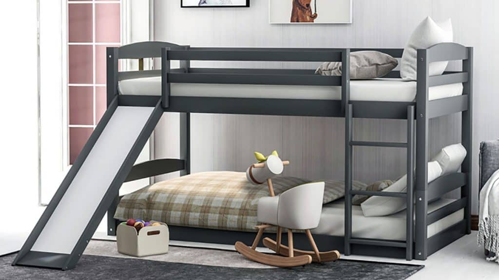 Harper & Bright Designs Twin Bunk Beds with Slide