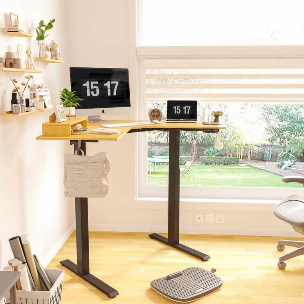 FEZIBO L-Shaped Electric Standing Desk